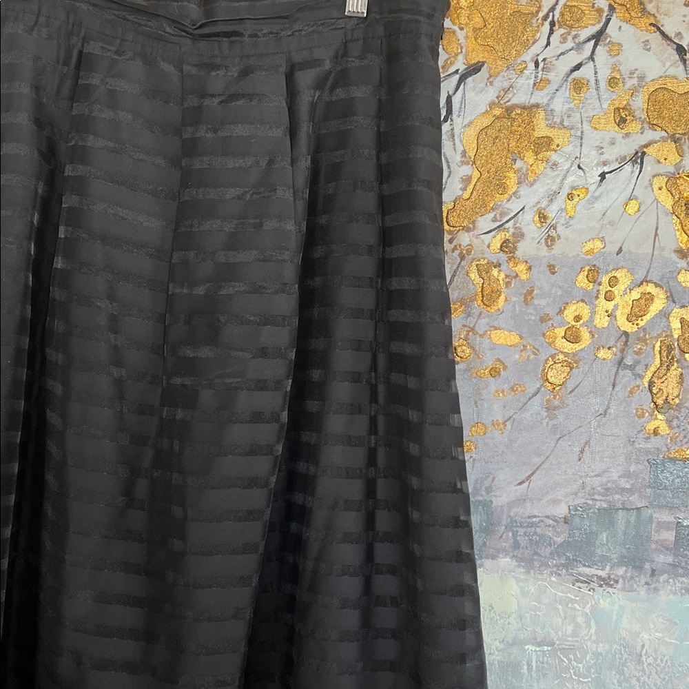 Anthropologie sheer striped midi skirt